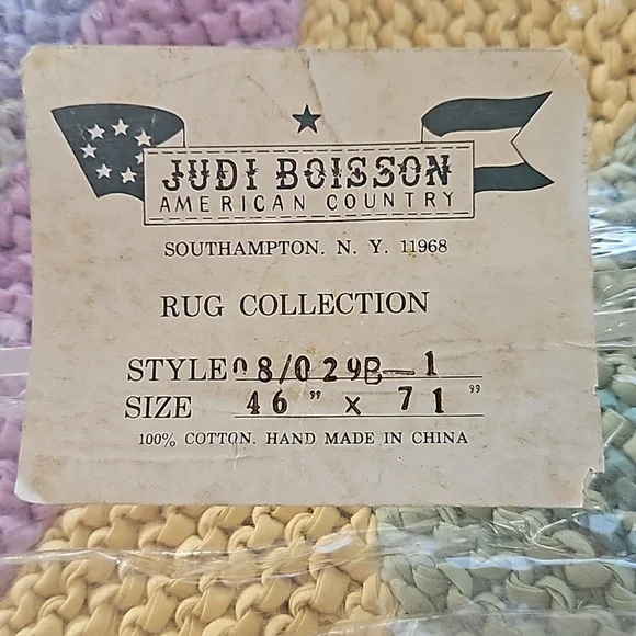 NWT JODI BOISSON HAND MADE RUG - Picture 13 of 16